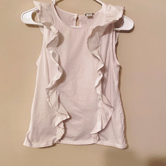 Jcrew white tank with ruffles - Picture 3 of 5